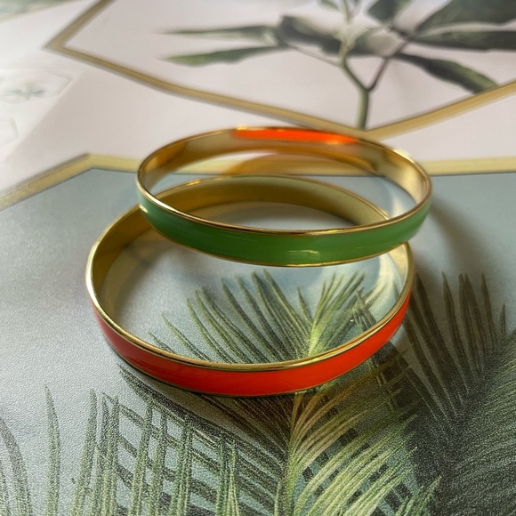 SUMMER TIME IMPORTED GAP AQUA CORAL BANGLES - Picture 3 of 3